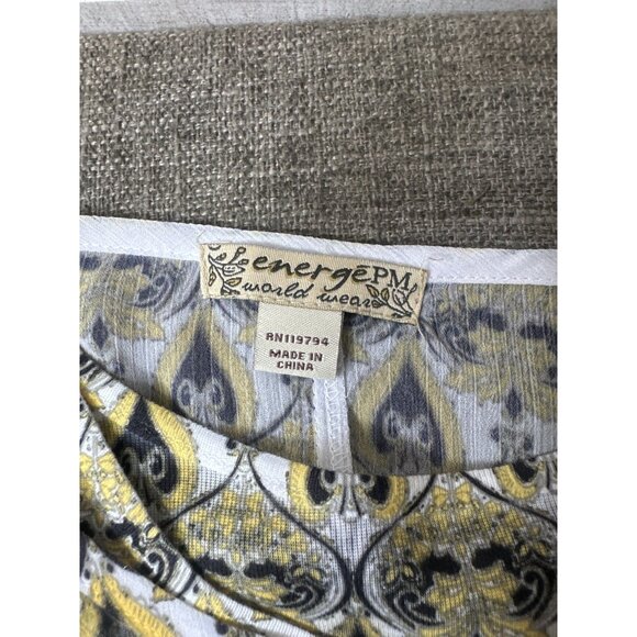 Emerge 2 Pc Womens Petite Multicolor Layered Top W/ Abstract Print Size PM Boho - Picture 4 of 6